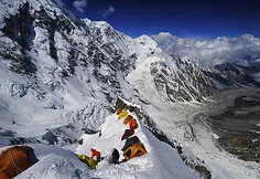 Nanga Parbat second camp, established at 6050 meters altitude