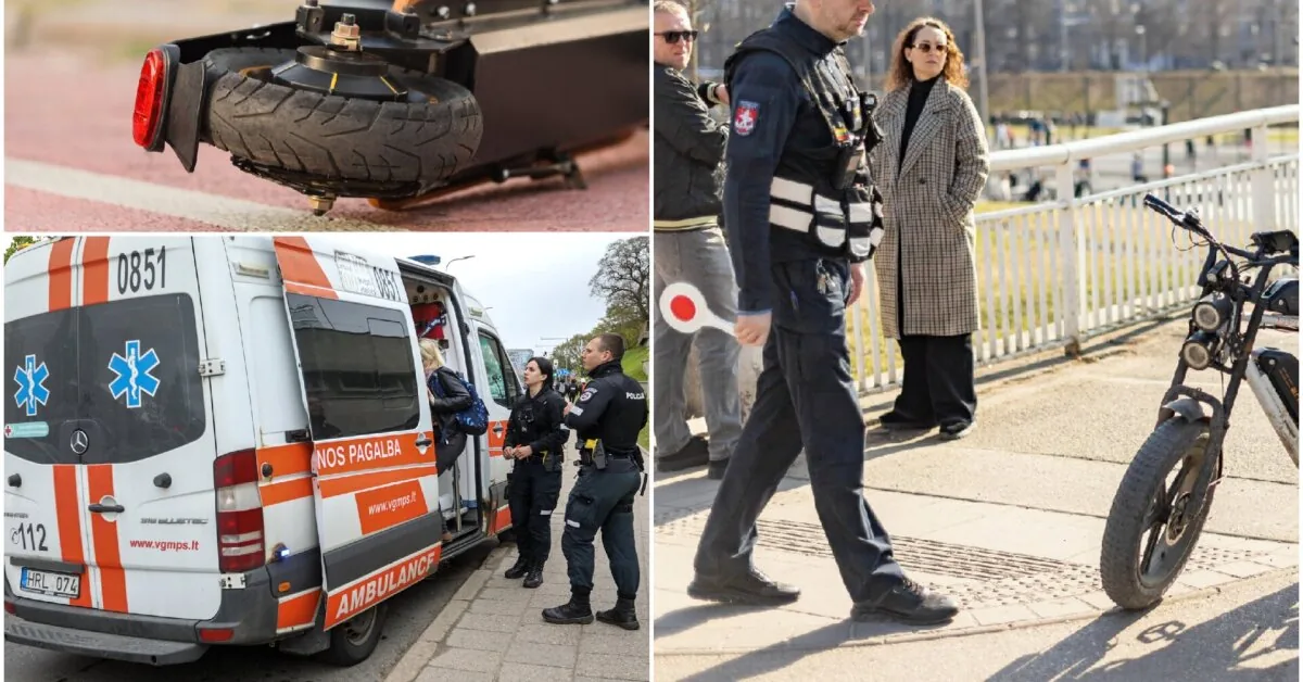 The scenario that pedestrians fear panic-stricken was unavoidable: a scooter knocked down, injured, and left a Vilnius resident