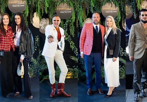 Famous guests on the stylishly decorated hotel terrace