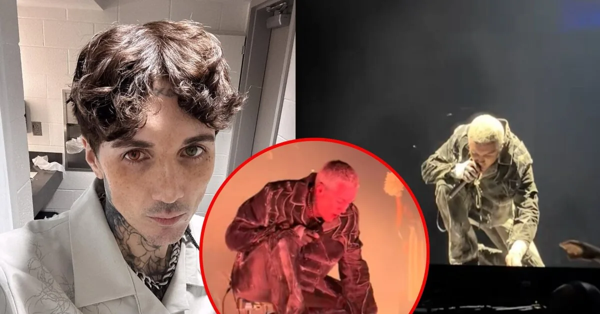 Per concert – brain concussion: a heavy object flew at the performer on stage