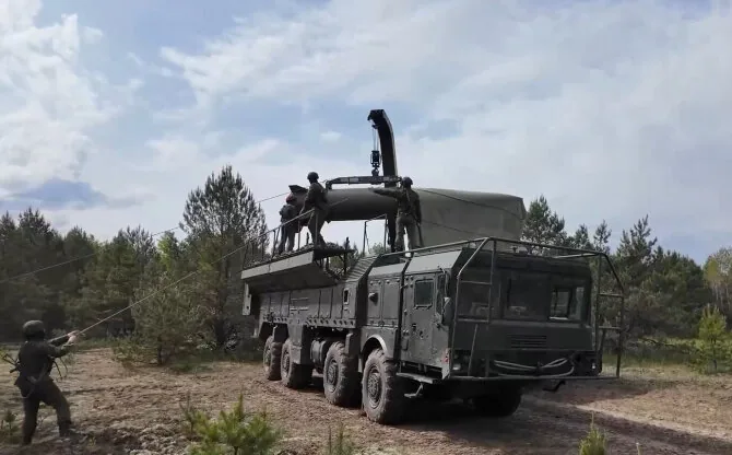 Frame from video/Russian military equipment