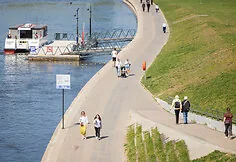 Vilnius residents enjoy a warm Tuesday