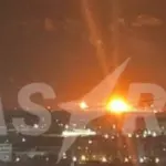 One of Russia's largest oil refineries caught fire after a drone attack