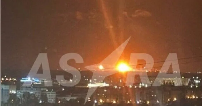 One of Russia's largest oil refineries caught fire after a drone attack