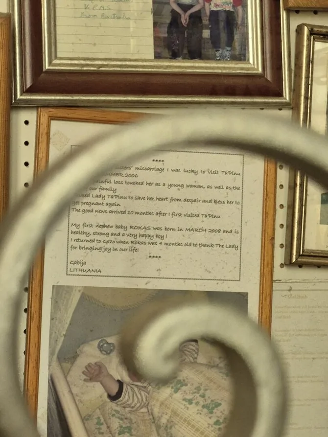 Personal photo/Lithuanian woman's letter at Ta'pinu basilica