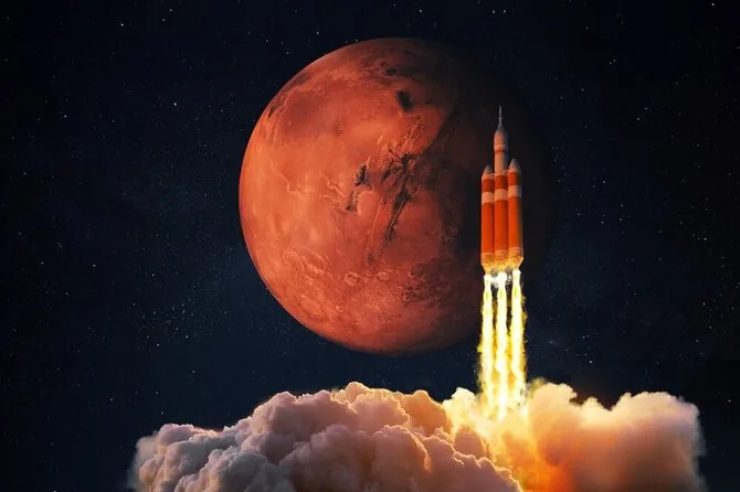 Shutterstock photo/Mars, rocket