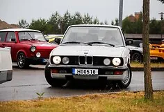 Classic cars in the Press Rally competition