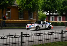 Classic cars in the Press Rally competition