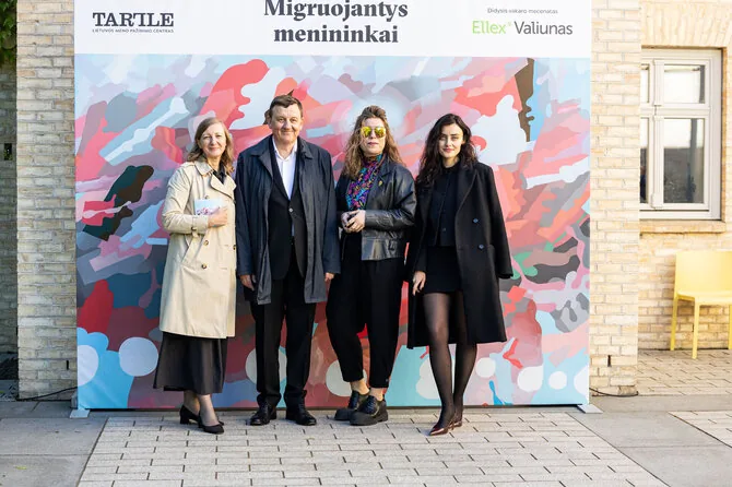 Pauliaus Peleckio / BNS photo / Opening of the 'Migrating Artists' exhibition