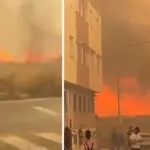 Scenes like from a horror movie: In Spain, tourists ran from 20 m high flames