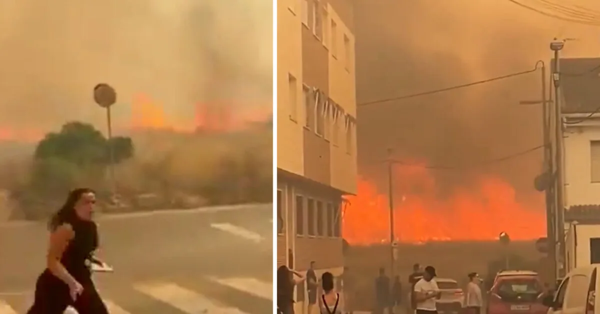 Scenes like from a horror movie: In Spain, tourists ran from 20 m high flames