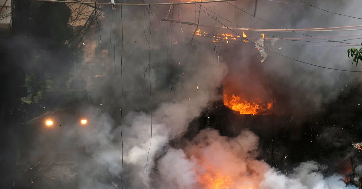 At least 21 people died in a hotel fire in New Delhi