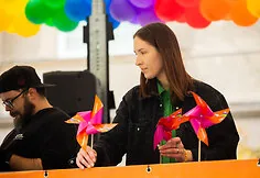 Preparation for the LGBT community march
