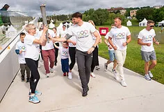 Olympic Day takes place in Kaunas. Vida Vencienė, Saulius Ritteris, Mindaugas Griškonis