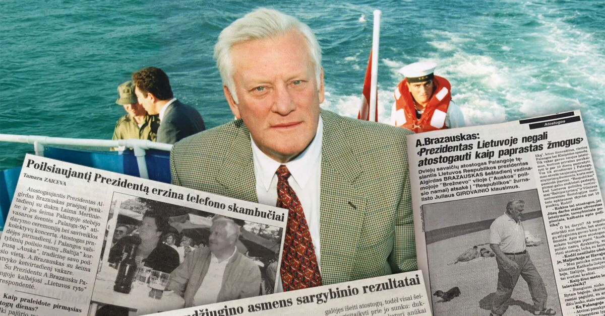 President Brazauskas's vacation: cross-country run, yacht with canned goods and annoying calls