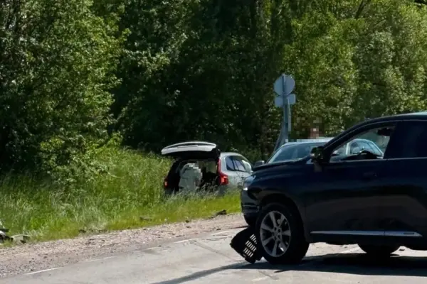 In Alytus district – an accident: one of the cars went off the road, medics were needed