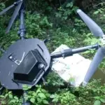 Officers found a fallen criminal drone