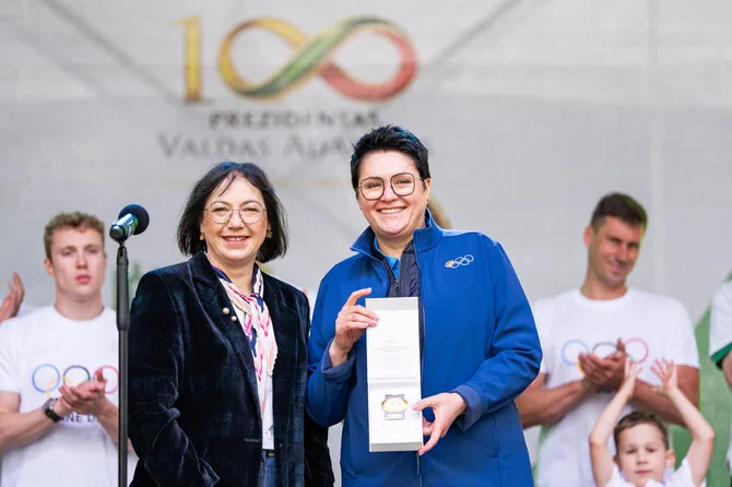 V.Dranginio/LTOK photo./Olympic Day takes place in Kaunas. Ramina Popovienė and Daina Gudzinevičiūtė