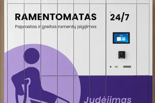 After surgery – fewer worries: Kaunas Hospital launched a crutch vending machine
