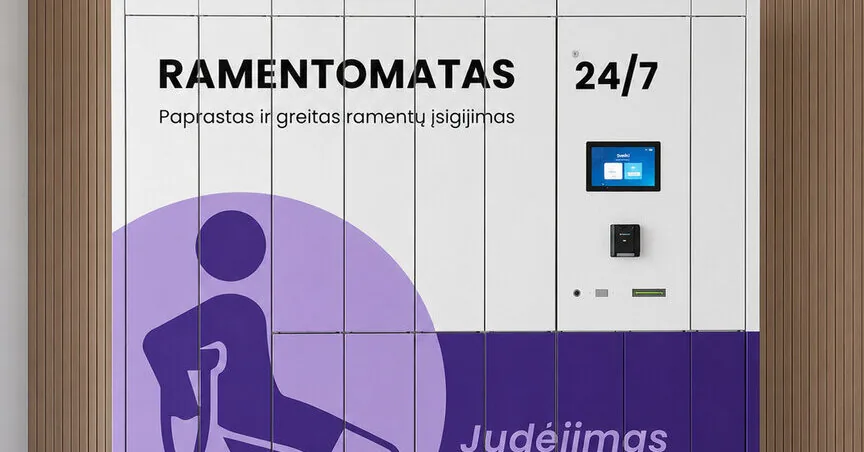 After surgery – fewer worries: Kaunas Hospital launched a crutch vending machine