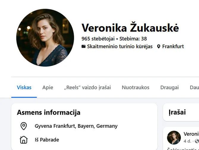 Account spreading falsehood