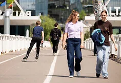 Vilnius residents enjoy a hot Wednesday afternoon