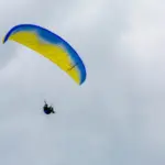 In Zarasai district, a paraglider fell into a lake: two people rescued