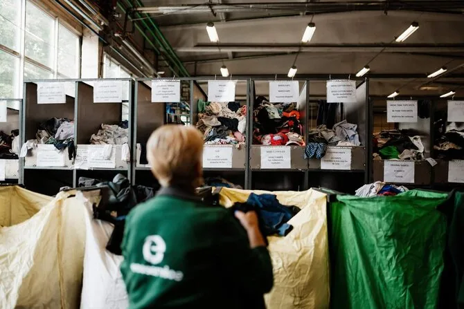 Ecoservice nuotr./Ecoservice tekstilės rūšiavimas