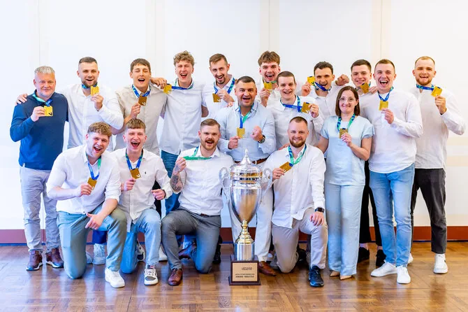 Photo by Evaldas Šemiotas/Lithuanian handball season awards took place in Vilnius. Klaipėda „Dragūnas“