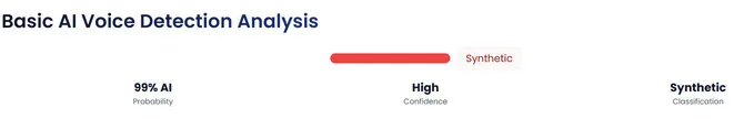 „TruthScan“ results – voice generated by AI