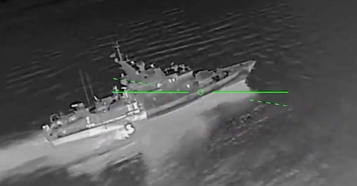Drones attacked a Russian FSB warship in occupied Crimea