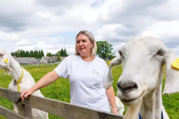On a farm near Prienai, myths are debunked: they will show how to milk a goat and prove that its milk is odorless
