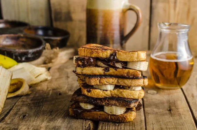 Envato / Pranešimo aut. nuotr./Sumuštiniai su bananais ir šokoladiniu kremu