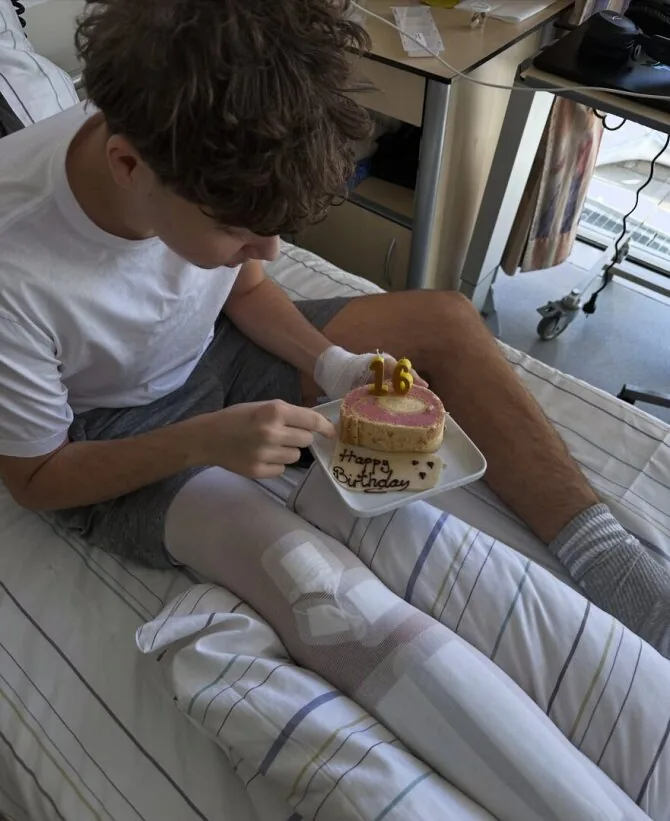 Personal album photo/Adrian, who suffered a severe accident