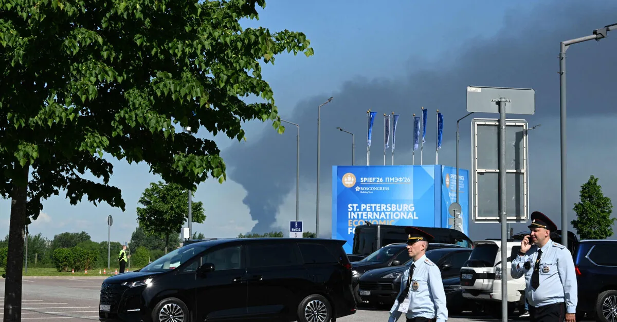 As the "Russian Davos" begins, Ukrainian drones strike St. Petersburg