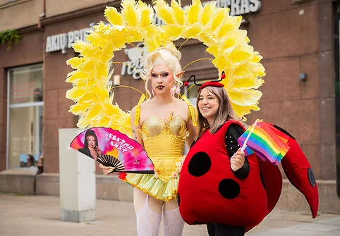 Preparation for the LGBT community march