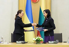 Press conference of the Prime Ministers of Ukraine and Lithuania at the Government press center