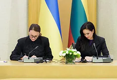 Press conference of the Prime Ministers of Ukraine and Lithuania at the Government press center