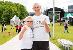 Olympic Day takes place in Kaunas. Vida Vencienė and Romas Ubartas