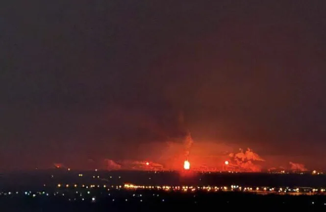 Frame from the video/Ukraine attacked the Volgograd oil refinery
