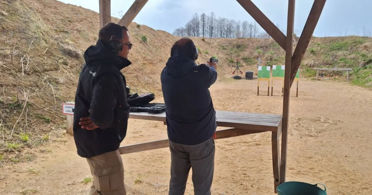 Dalius, who founded the shooting range, has to 'bring people down to earth': 'They imagine they'll shoot like John Wick'