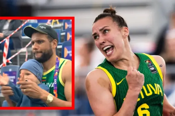 Kamilė Nacickaitė's most important support team – husband and son: a touching moment captured in the stands