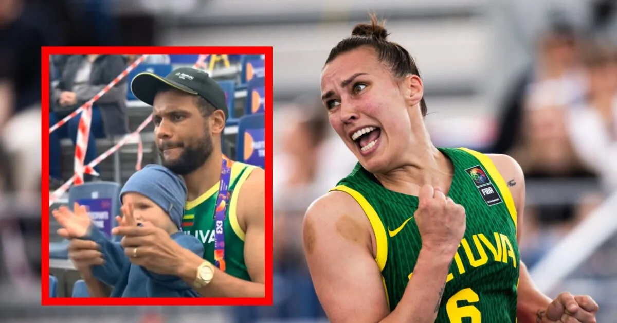 Kamilė Nacickaitė's most important support team – husband and son: a touching moment captured in the stands