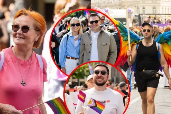 A host of famous faces at the vibrantly colored 'For Equality' march in Vilnius
