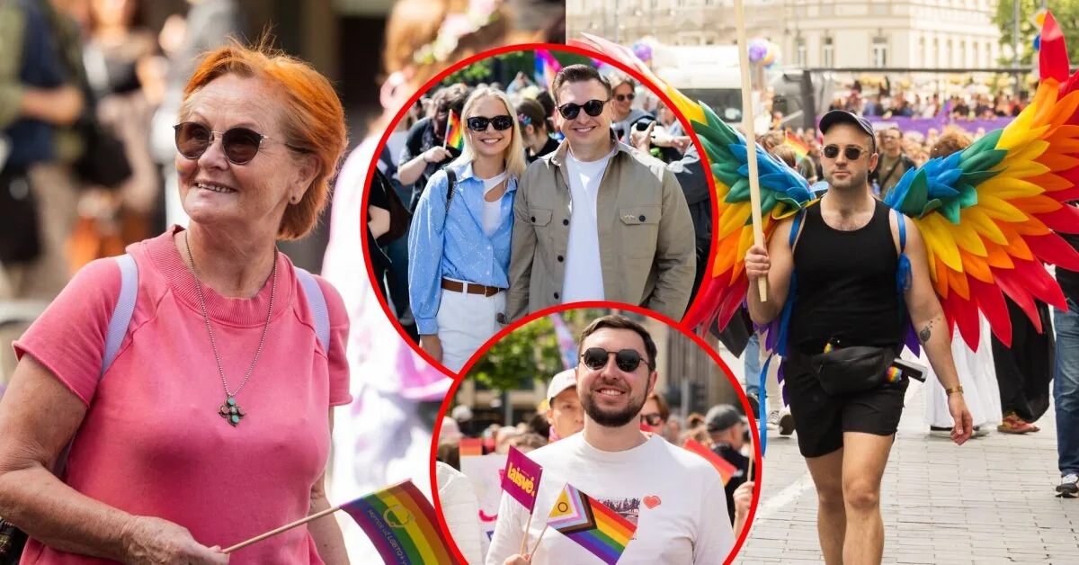 A host of famous faces at the vibrantly colored 'For Equality' march in Vilnius