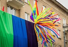 Preparation for the LGBT community march