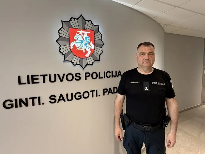 Policijos archyvo nuotr./Biržų r. PK viršininkas Jaunius Jurelevičius