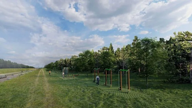 Vilniaus vystymo kompanijos vizualizacija/Viešoji erdvė Karoliniškėse