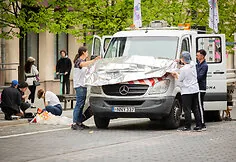 Preparation for the LGBT community march