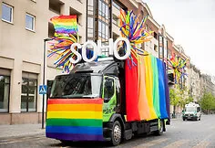 Preparation for the LGBT community march